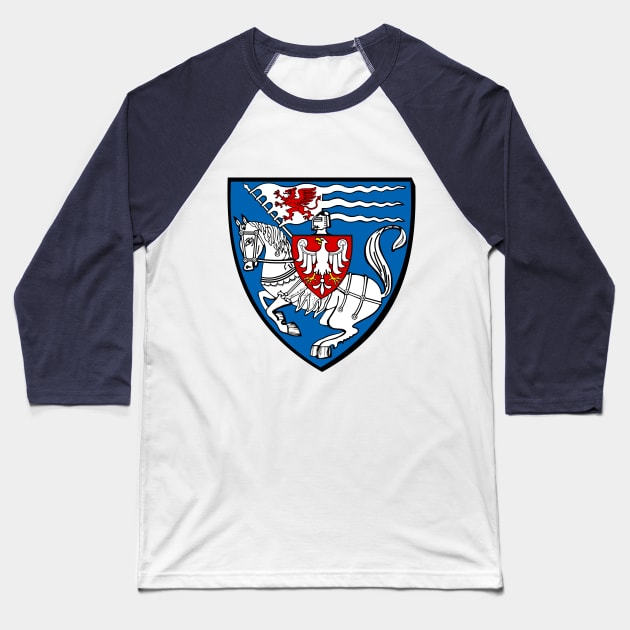 Koszalin - Coat of Arms Baseball T-Shirt by blackroserelicsshop@gmail.com